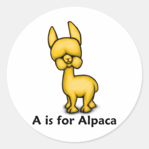 Adesivo Redondo A é para a alpaca