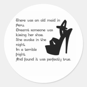 Adesivo Redondo A empregada doméstica idosa em Peru