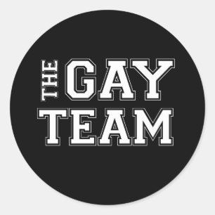 Adesivo Redondo A Equipe do Gay (Linha de coleta)
