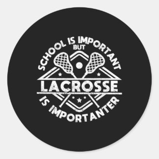 Adesivo Redondo A Escola É Importante Mas Lacrosse É Importante Fu