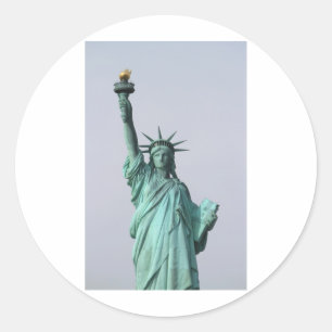 Adesivo Redondo A Estátua da Liberdade