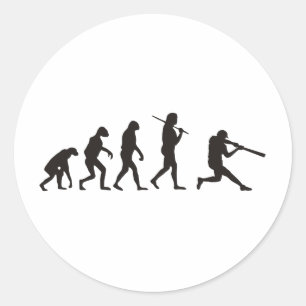 Adesivo Redondo A Evolução Da Bateria De Baseball