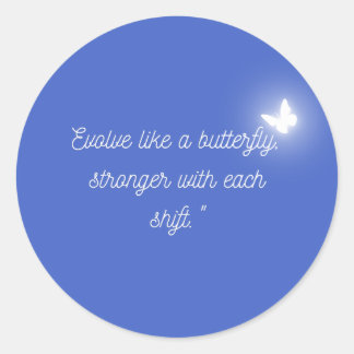 Adesivo Redondo A evolução da borboleta