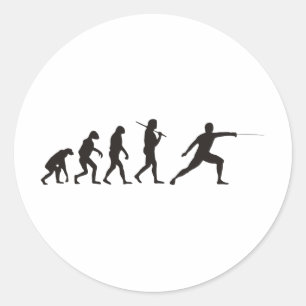 Adesivo Redondo A Evolução Da Esgrima