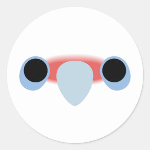 Adesivo Redondo A face de uma corella ocidental