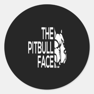 Adesivo Redondo A Face Pitbull
