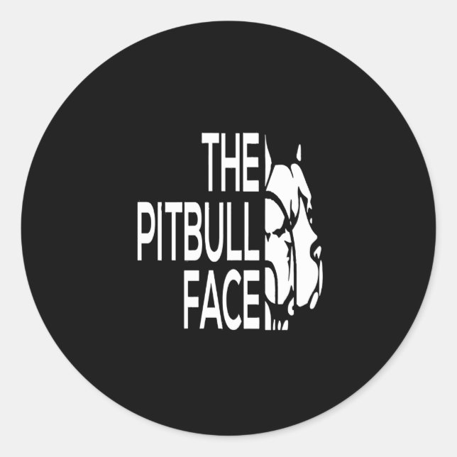 Adesivo Redondo A Face Pitbull (Frente)