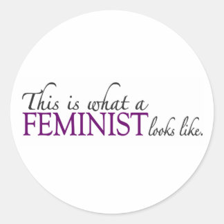 Adesivo Redondo A feminista olha o gosto
