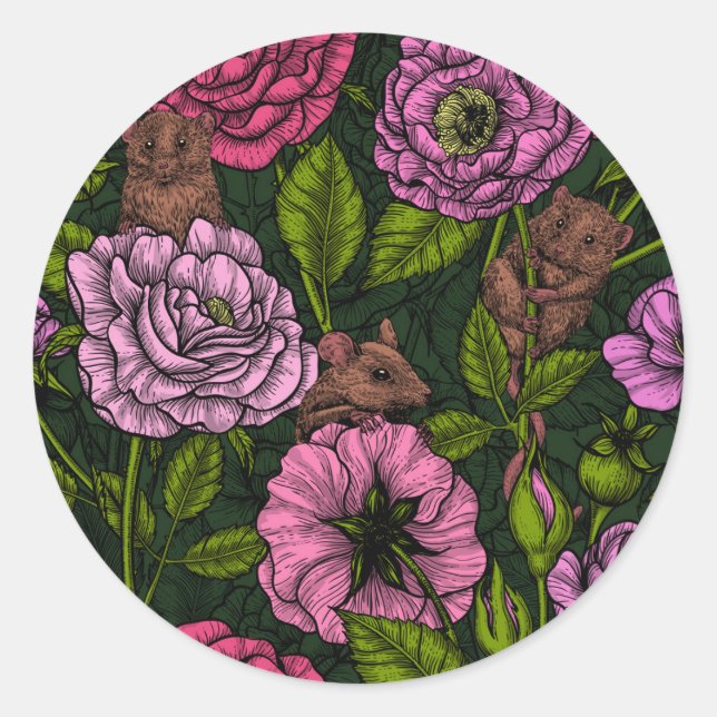 Adesivo Redondo A festa dos ratos (Frente)