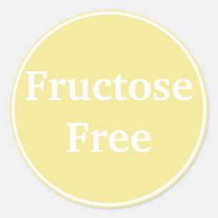 Adesivo Redondo A fructose livra. Nenhuma fructose. Alimento