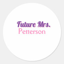 A futura Sra. adiciona namebride parte da solteira