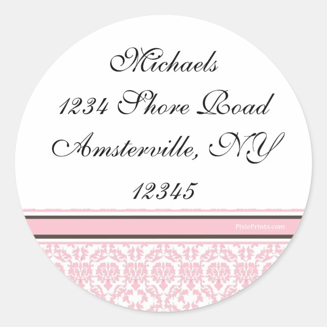 Adesivo Redondo A.G. Endereço de devolução Envelope Selo (Frente)