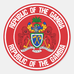 Adesivo Redondo A Gâmbia Round Emblem