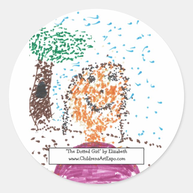 Adesivo Redondo "A Garota Dotada" (Frente)