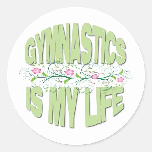 Adesivo Redondo A ginástica é a minha vida (Frente)