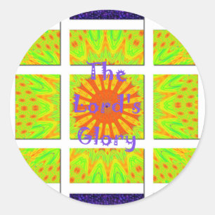 Adesivo Redondo A Glória do Senhor: Linda e colorida arte