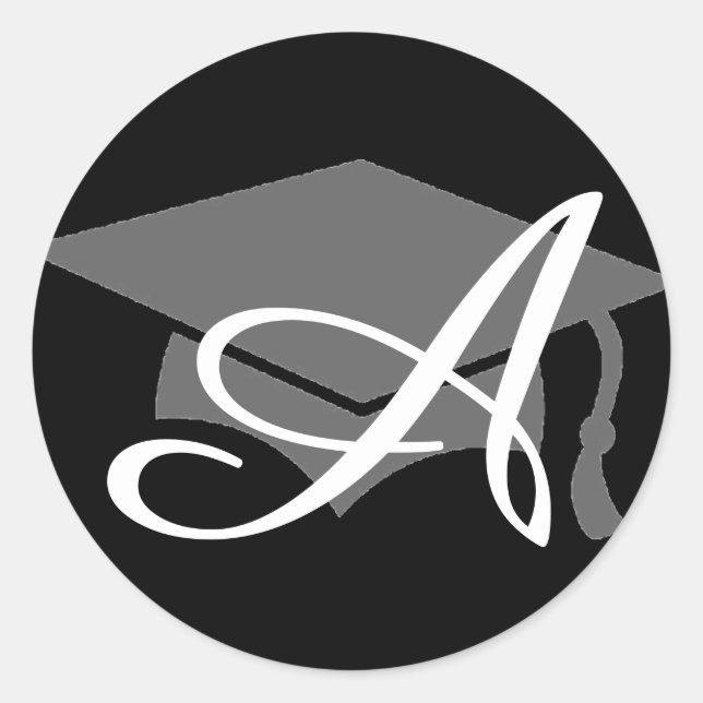 Adesivo Redondo A graduação feita sob encomenda convida o selo do (Frente)