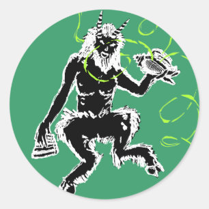 Adesivo Redondo A grande bandeja do deus