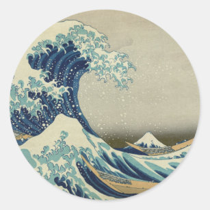 Adesivo Redondo A grande onda fora de Kanagawa