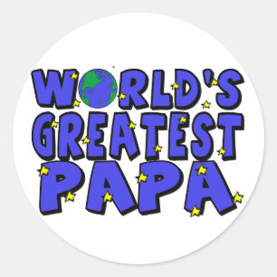 Adesivo Redondo A grande papá do mundo