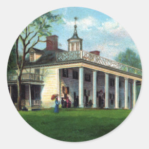 Adesivo Redondo A herdade Mount Vernon de Washington, VA