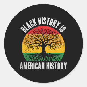 Adesivo Redondo A História Negra É a História Americana Bhm Raiz A