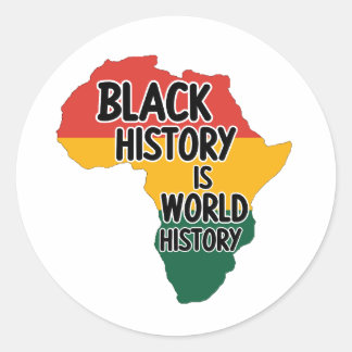 ADESIVO REDONDO A HISTÓRIA NEGRA É HISTÓRIA MUNDIAL