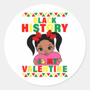Adesivo Redondo A História Negra É Minha Namorados A Menina Americ