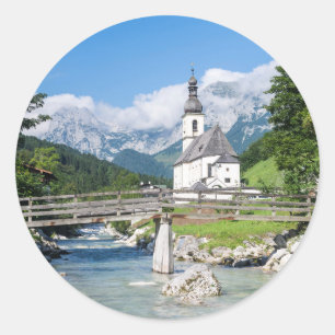 Adesivo Redondo A igreja paroquial de Ramsau