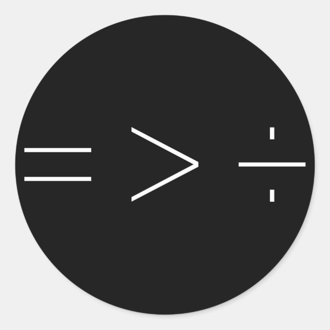 Adesivo Redondo A Igualdade É Maior Que A Divisão Preta (Frente)