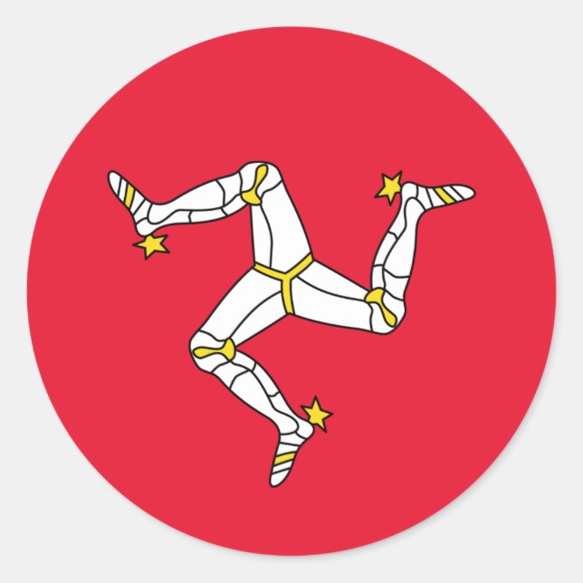 Adesivo Redondo A Ilha de Man (Frente)