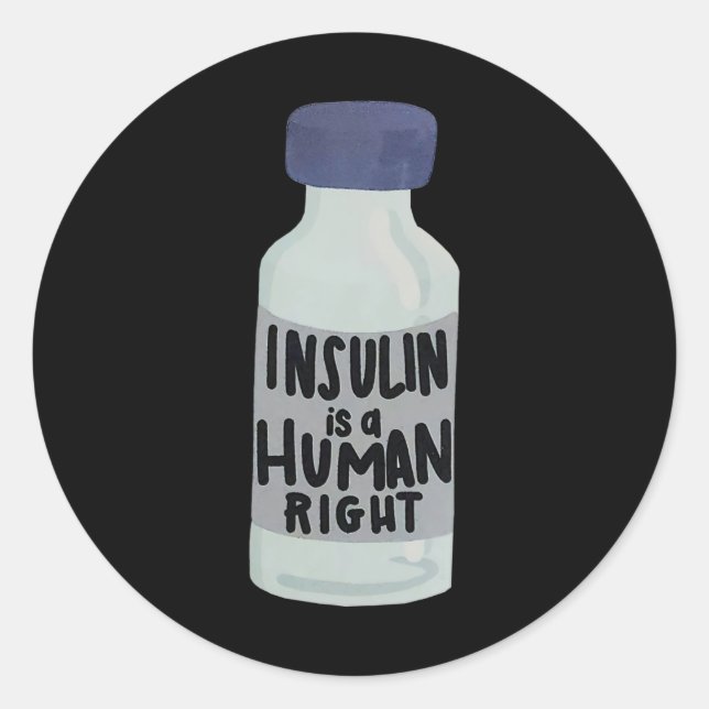 Adesivo Redondo A Insulina É Uma Sensibilização Para A Diabetes Do (Frente)