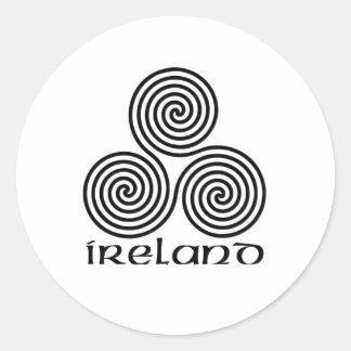 Adesivo Redondo A Irlanda e o Triplo Espiral
