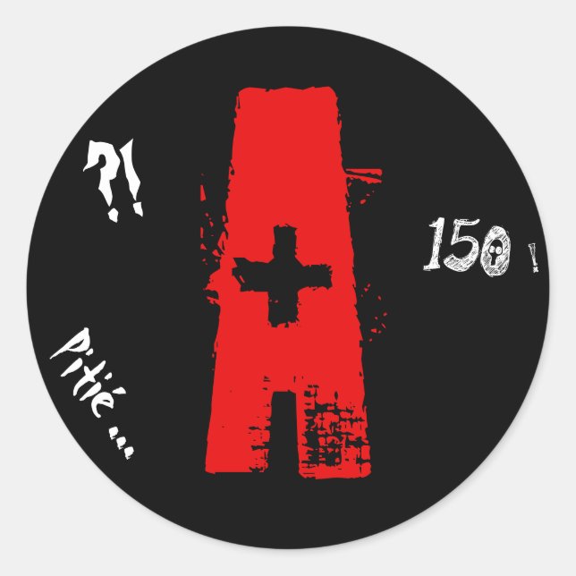 Adesivo Redondo A jovem licença (Frente)