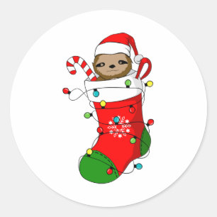 Adesivo Redondo A Lama De Natal Em Stocks