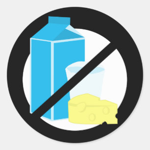 Adesivo Redondo A leiteria preta não livra nenhuma leiteria nem