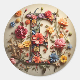 Adesivo Redondo A letra F Envelope Sticker