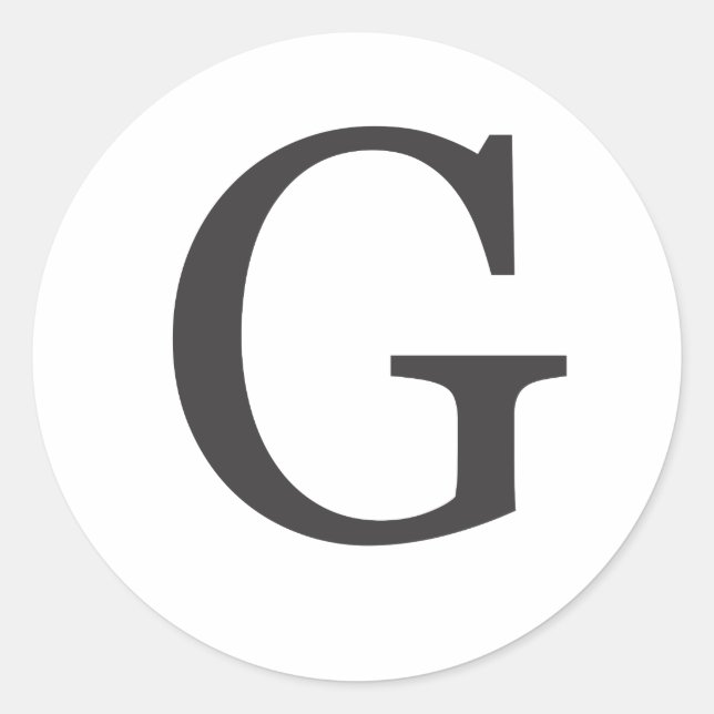Adesivo Redondo "a letra G" (Frente)