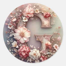 Adesivo Redondo A letra G Envelope Sticker