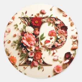 Adesivo Redondo A letra P Envelope Sticker