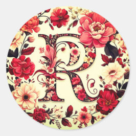 Adesivo Redondo A letra R Envelope Sticker