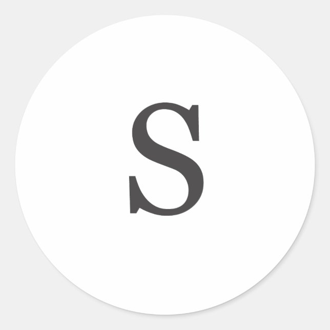 Adesivo Redondo "a letra S" (Frente)