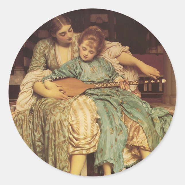 Adesivo Redondo A lição de música (Frente)