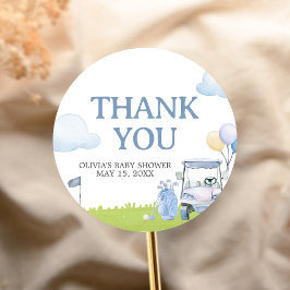 Adesivo Redondo A Little Putter Golf Baby Shower