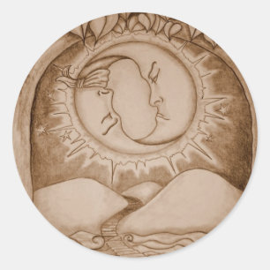 Adesivo Redondo A lua