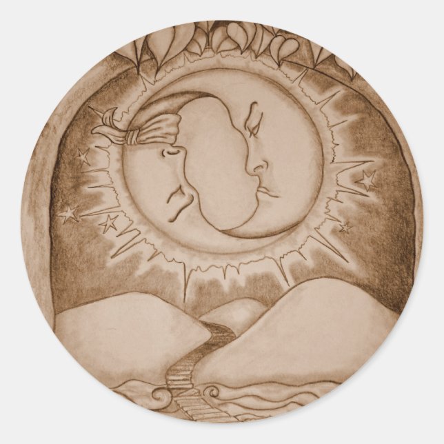 Adesivo Redondo A Lua (Frente)