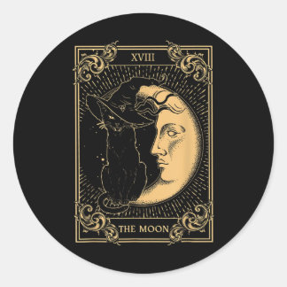 Adesivo Redondo A Lua Tarot Xvii Inspirou A Bruxa Negra Hat