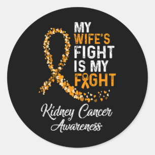 Adesivo Redondo A Luta Da Mulher É O Meu Cancer de rim De Luta