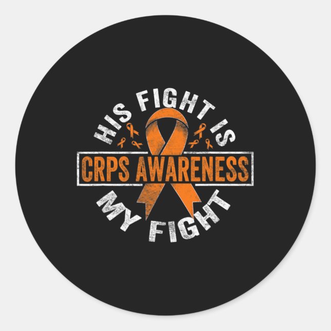 Adesivo Redondo A luta dele é a minha luta contra a Consciência CR (Frente)