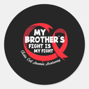 Adesivo Redondo A Luta do Meu Irmão é a Anemia das Células Falcifo
